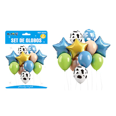 Set de globos con estrellas 12pcs