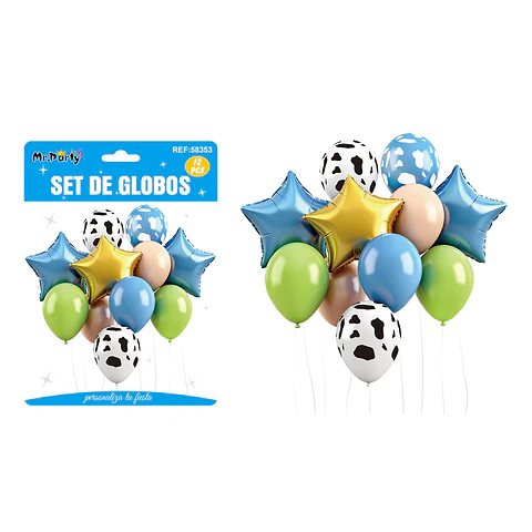 Set de globos con estrellas 12pcs
