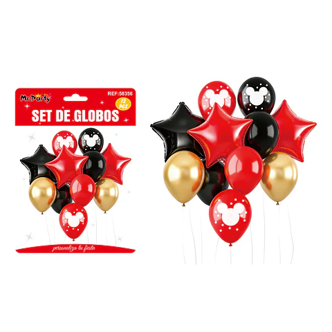 Set de globos con estrellas 12pcs