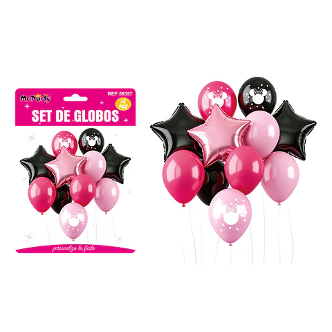 Set de globos con estrellas 12pcs