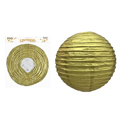 Lámpara de papel dorada 40cm