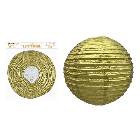 Lámpara de papel dorada 40cm