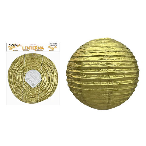 Lámpara de papel dorada 30cm
