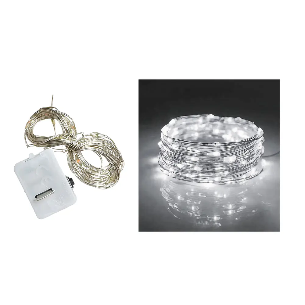 Luces LED de alambre de cobre 30 luces 3M blanca