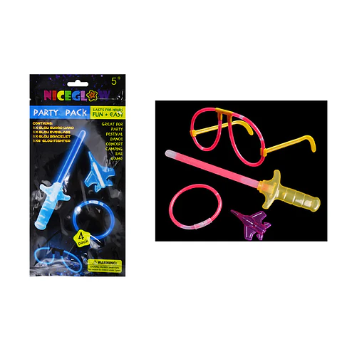 Set de fiesta luminosos de neón para niño 4pcs Color Aleatorio