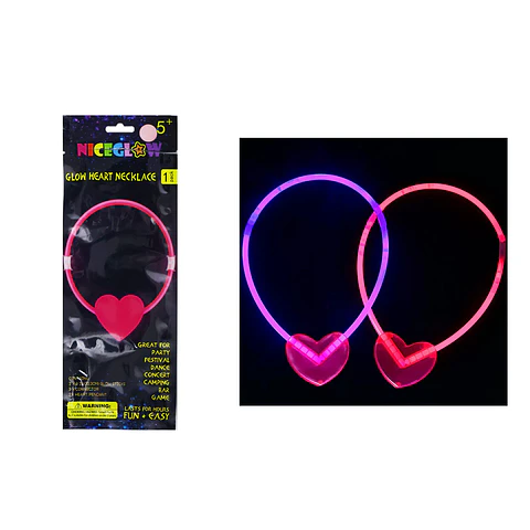 Collar de corazón luminosos de neón 5*200mm Color Aleatorio