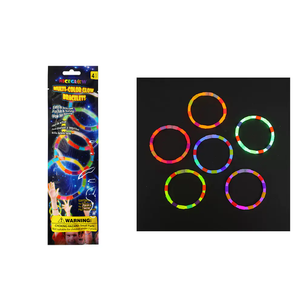 Pulsera luminosos de neón 5*200mm 4pcs Color Aleatorio