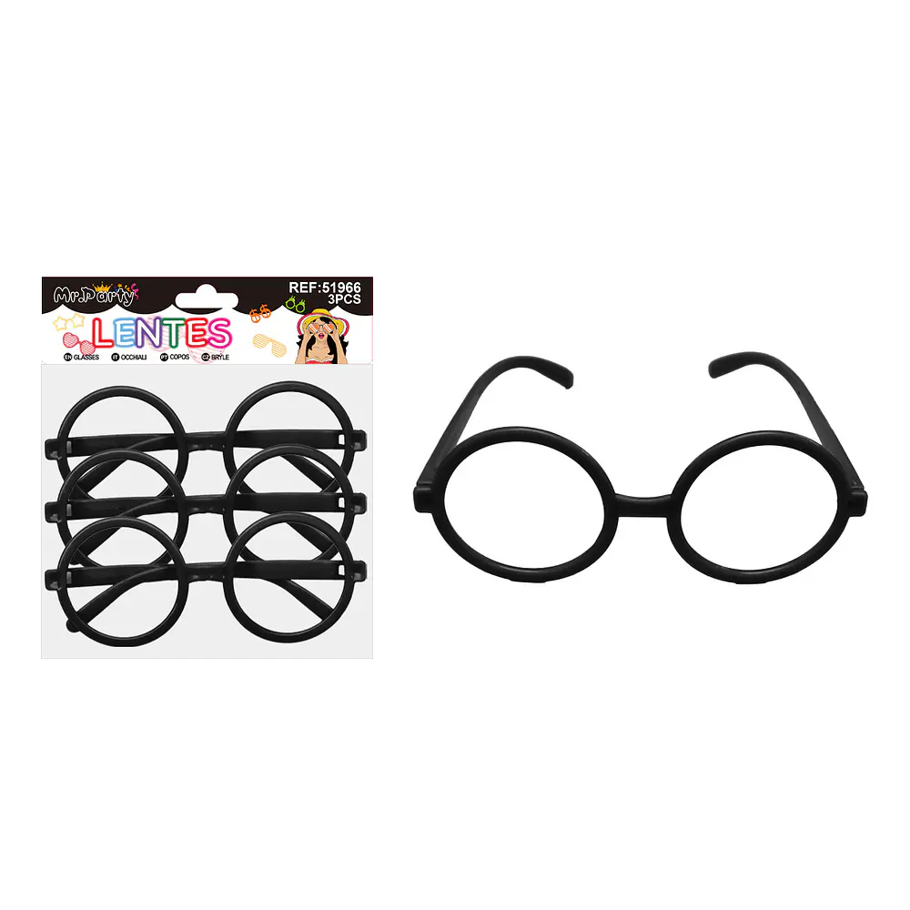 Lente para fiesta marco redondo 3pcs