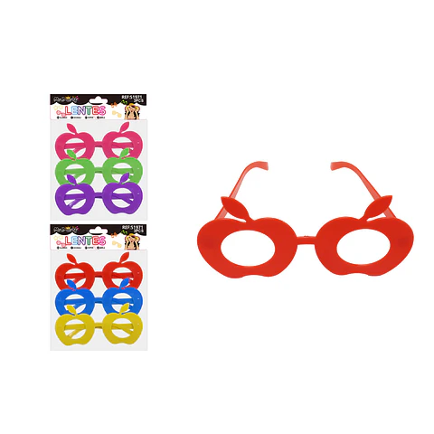 Lente para fiesta diseño manzana colores aleatorio 3pcs
