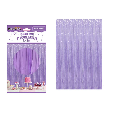Cortina macaron lila 1m*2m 1pcs