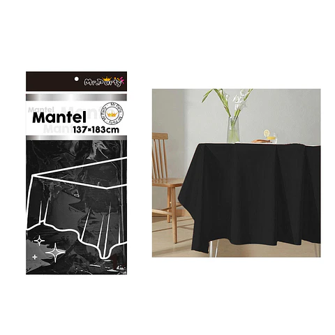 Mantel metálico negro 137*183cm