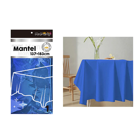 Mantel metálico azul 137*183cm