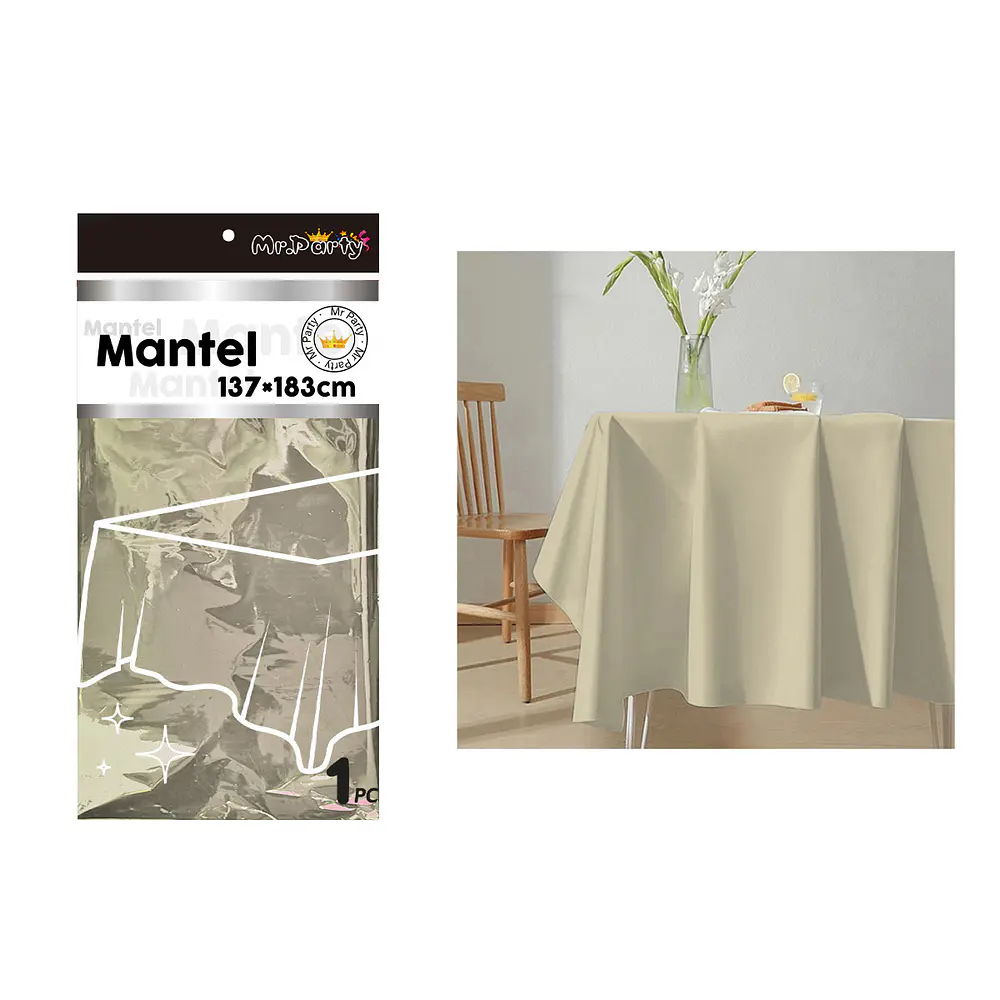 Mantel metálico champagne 137*183cm