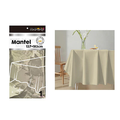 Mantel metálico champagne 137*183cm