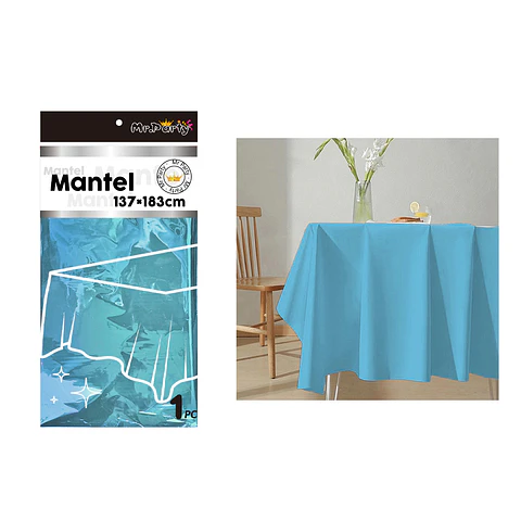 Mantel metálico celeste 137*183cm