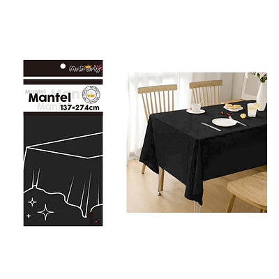 Mantel PE plástico negro 137*274cm