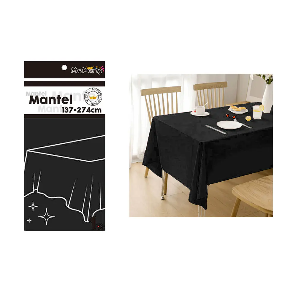 Mantel PE plástico negro 137*274cm 1