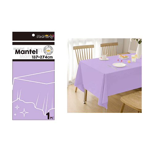 Mantel PE plástico lila 137*274cm