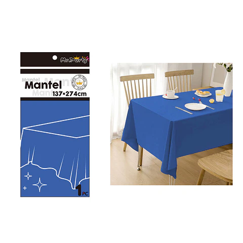 Mantel PE plástico azul marino 137*274cm