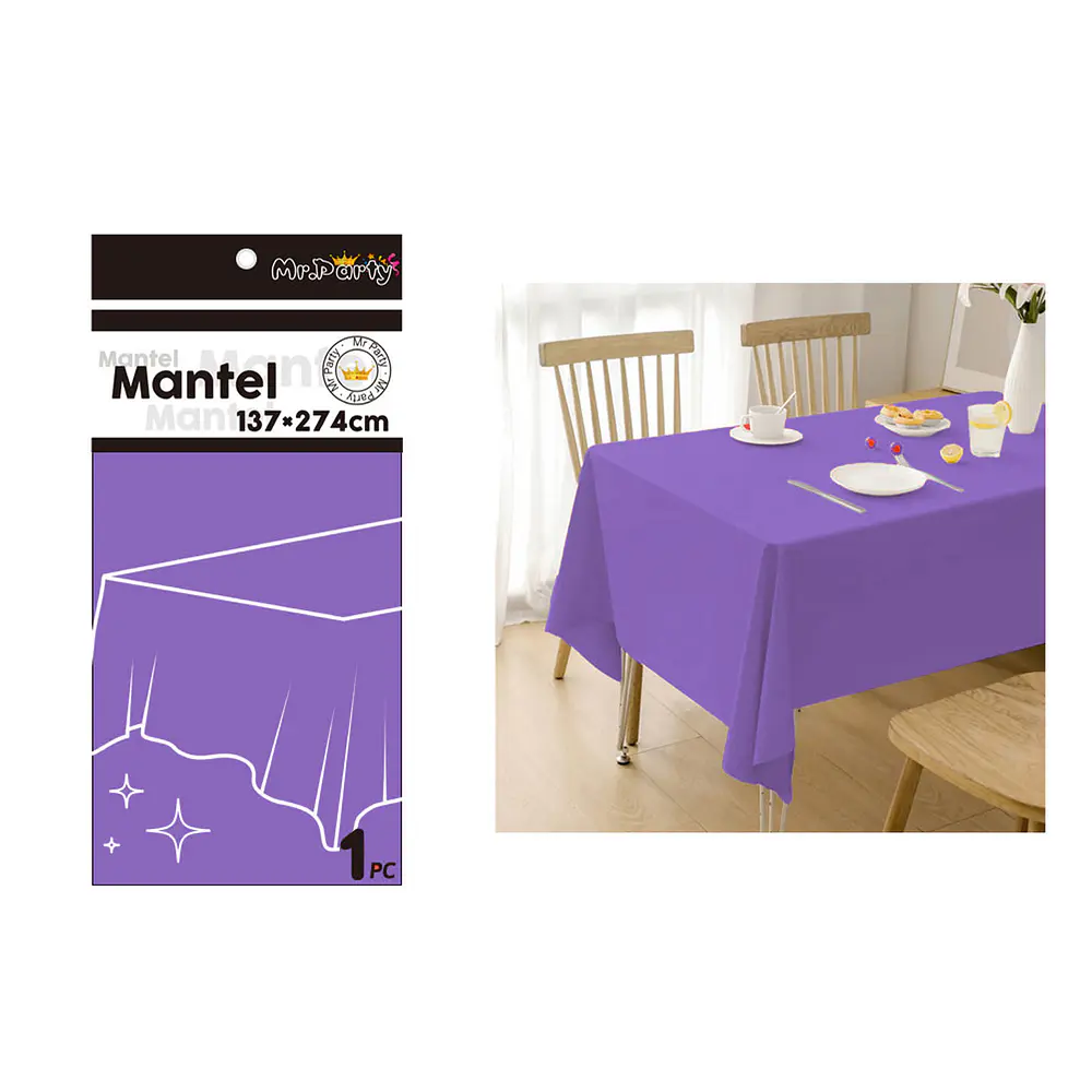 Mantel PE plástico morado 137*274cm