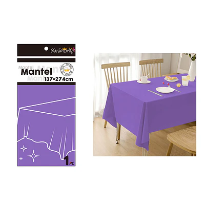 Mantel PE plástico morado 137*274cm