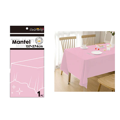 Mantel PE plástico rosa 137*274cm