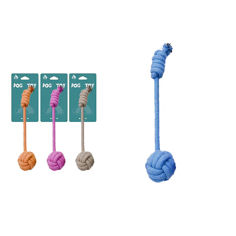 Juguete cuerda pelota para mascota 5.5*25cm Color Aleatorio