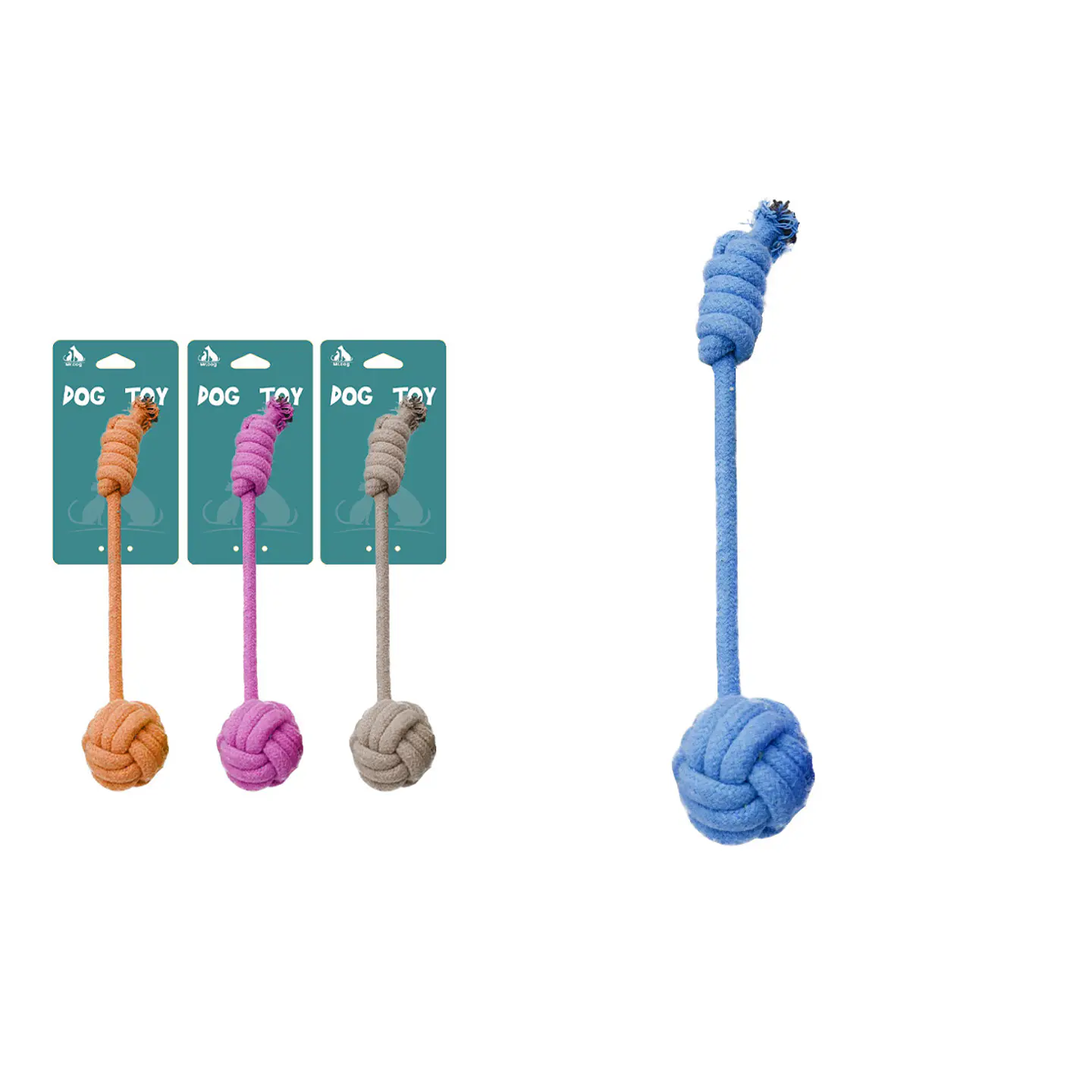 Juguete cuerda pelota para mascota 5.5*25cm Color Aleatorio 1