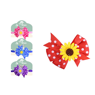 Collar con humita flores para mascota Color Aleatorio