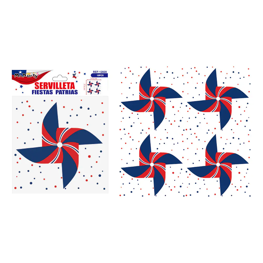 Servilletas con diseño remolino de Fiestas Patrias Chile