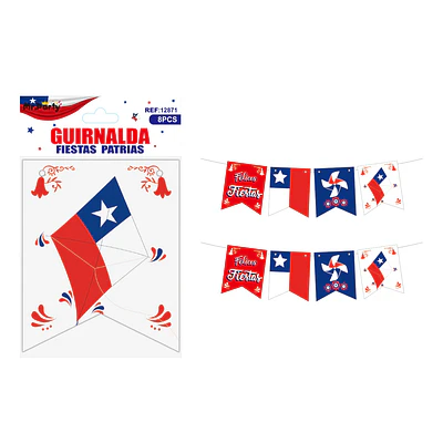 Guirnalda de Fiestas Patrias 8pcs