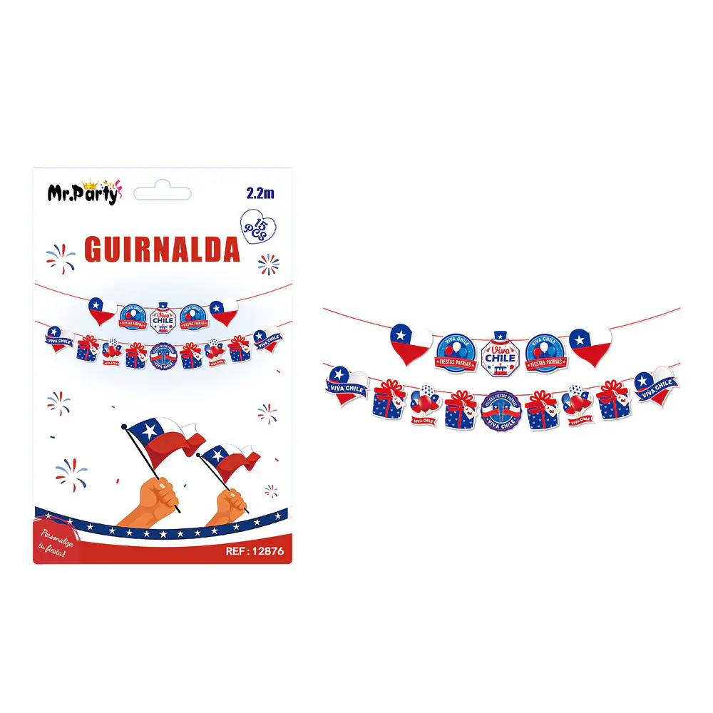 Guirnalda de Fiestas Patrias 2.2M 15pcs