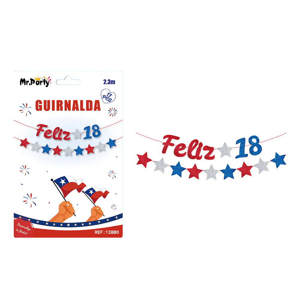 Guirnalda de Fiestas Patrias 2.3M 17pcs