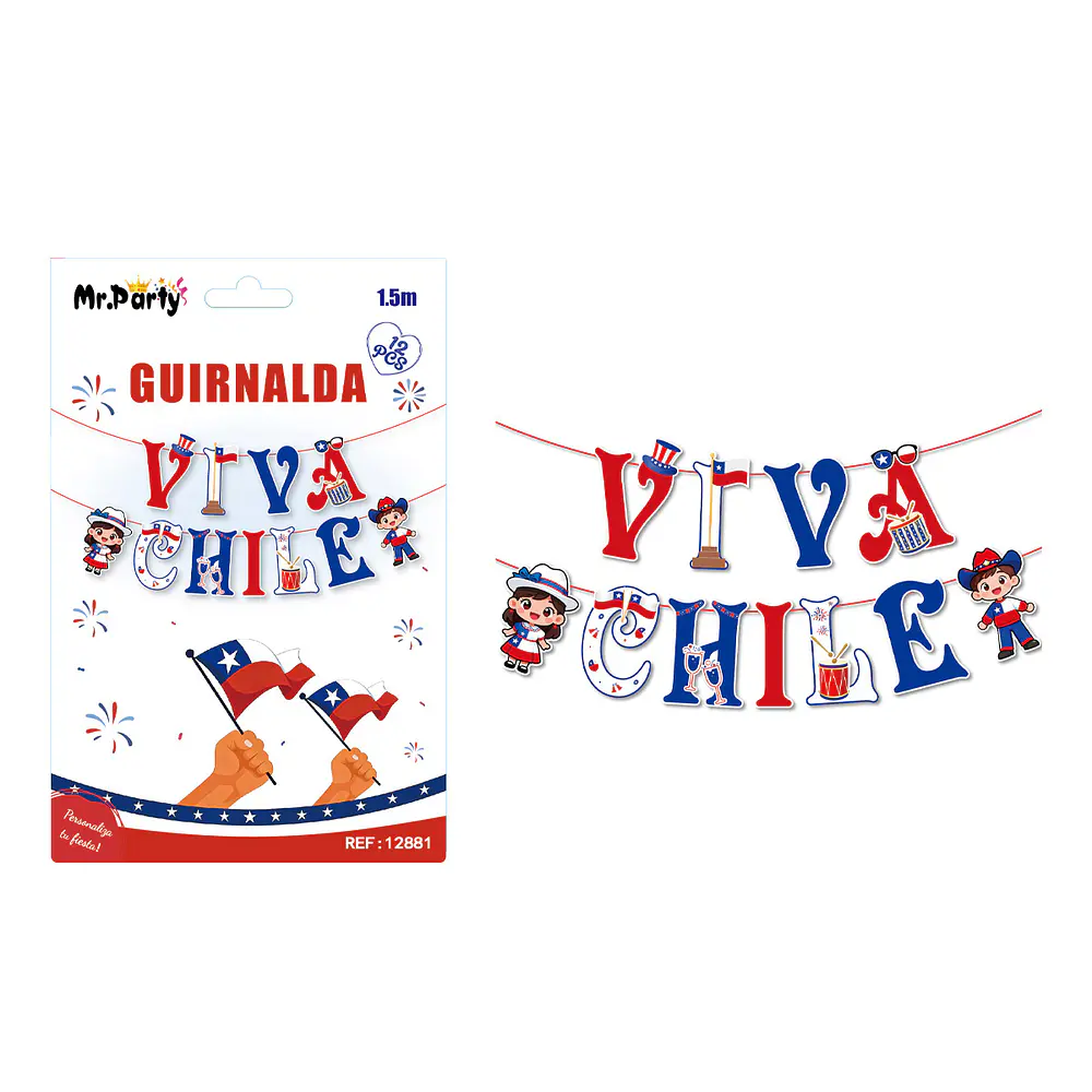 Guirnalda de Fiestas Patrias 1.5M 12pcs