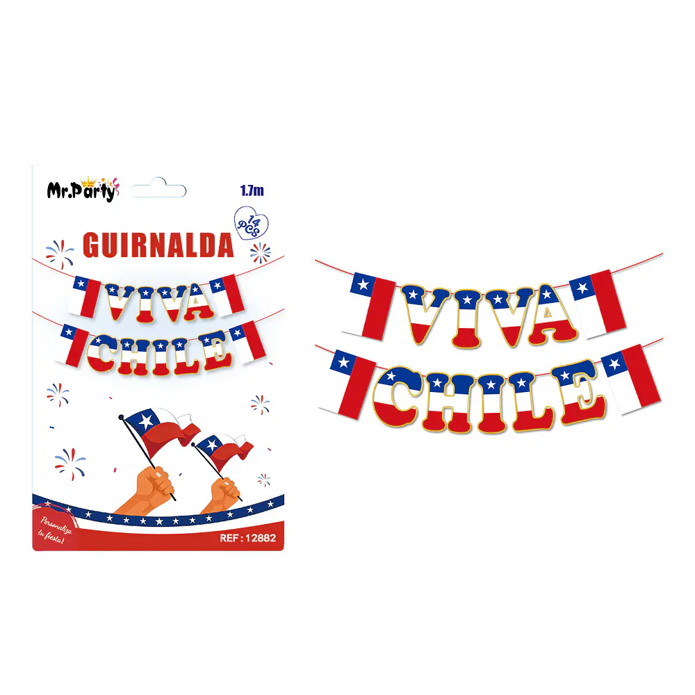 Guirnalda de Fiestas Patrias 1.7M 14pcs