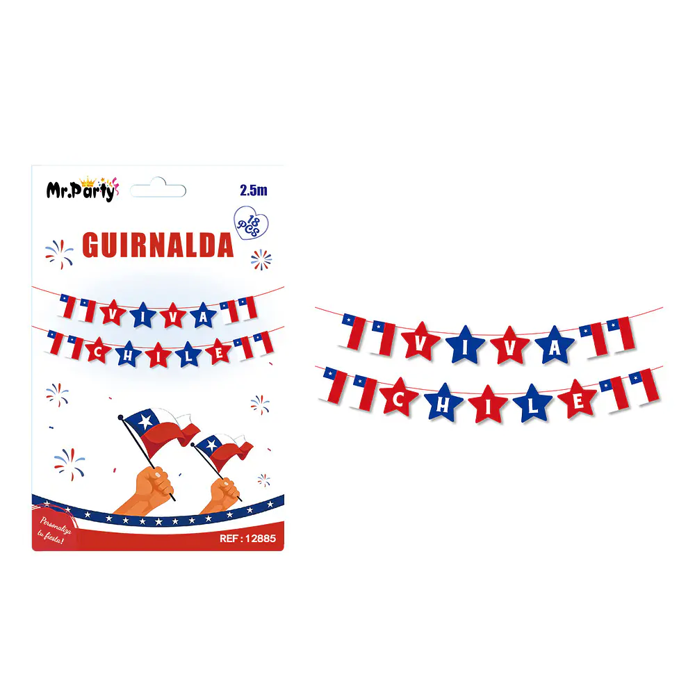 Guirnalda de Fiestas Patrias 2.5M 18pcs
