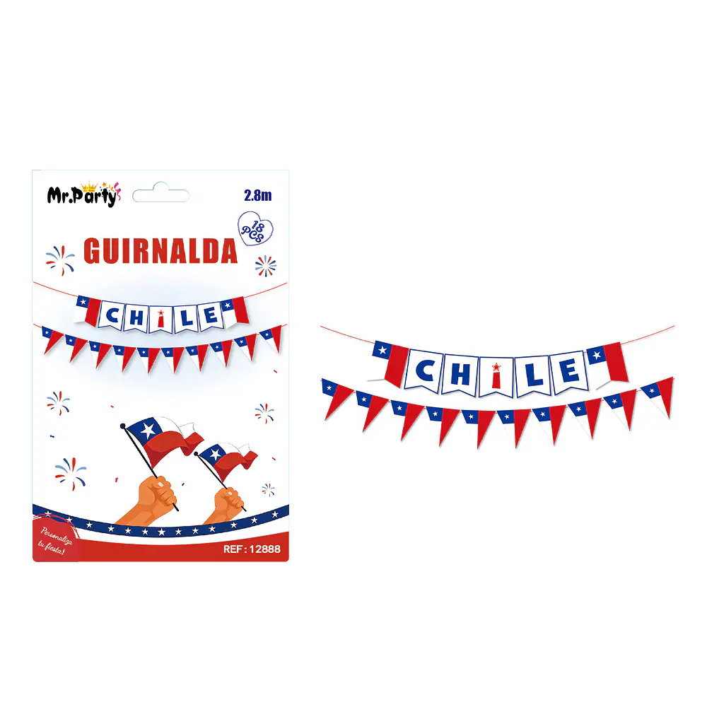 Guirnalda de Fiestas Patrias 2.8M 18pcs