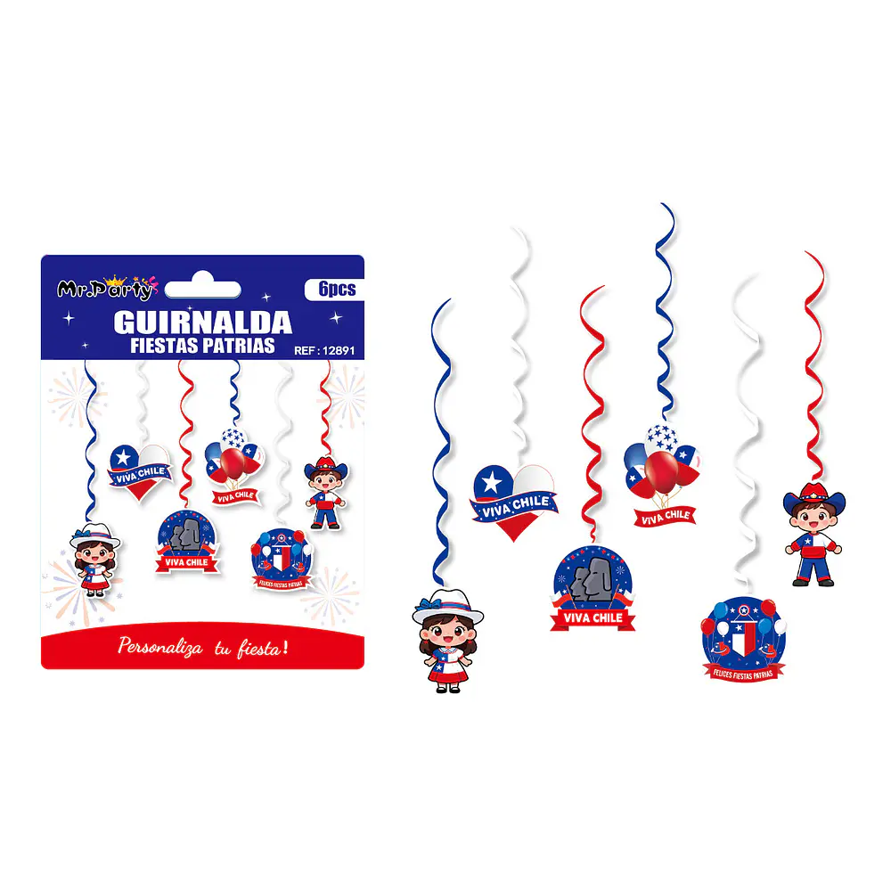 Adorno colgante de Fiestas Patrias 6pcs