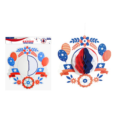 Adorno de flor de papel con 15cm de bola 31*32.5cm