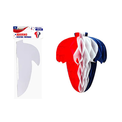Adorno colgante Fiestas Patrias diseño cono de pino 25cm