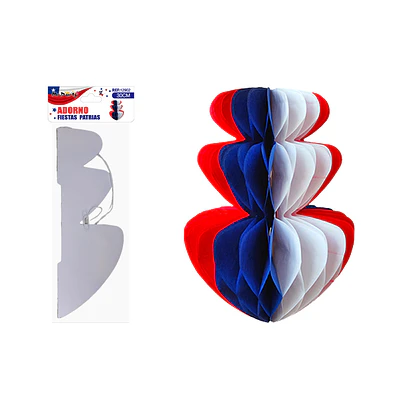 Adorno colgante Fiestas Patrias diseño pirámide invertida 30cm