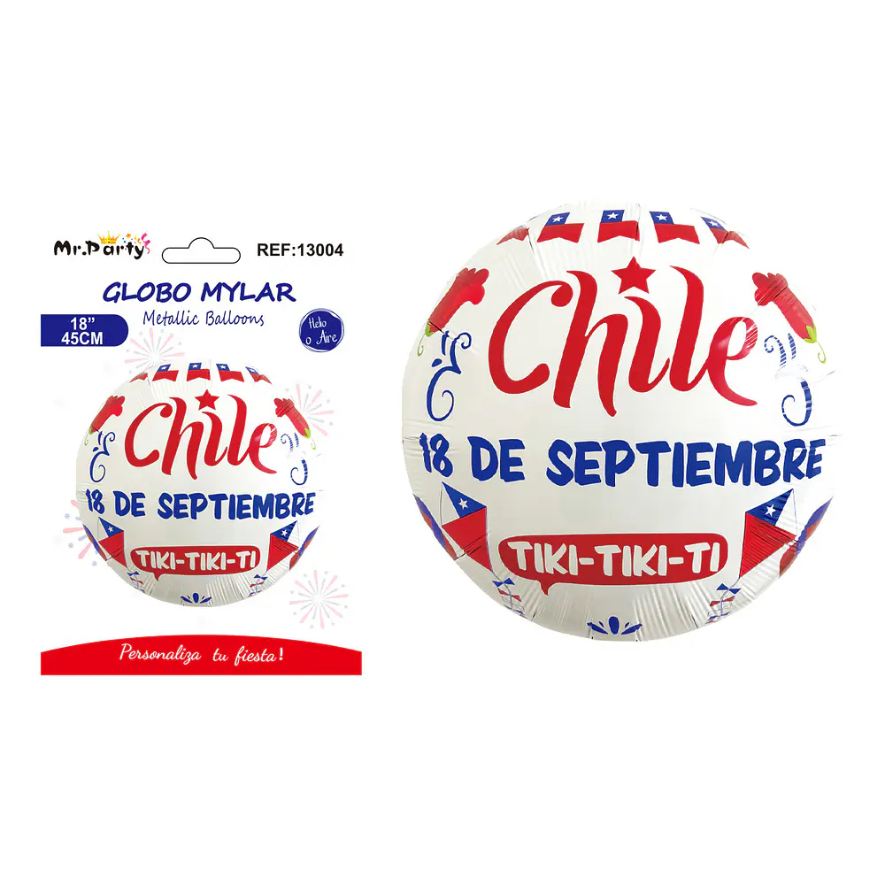 Globo metálico Fiestas Patrias 45cm