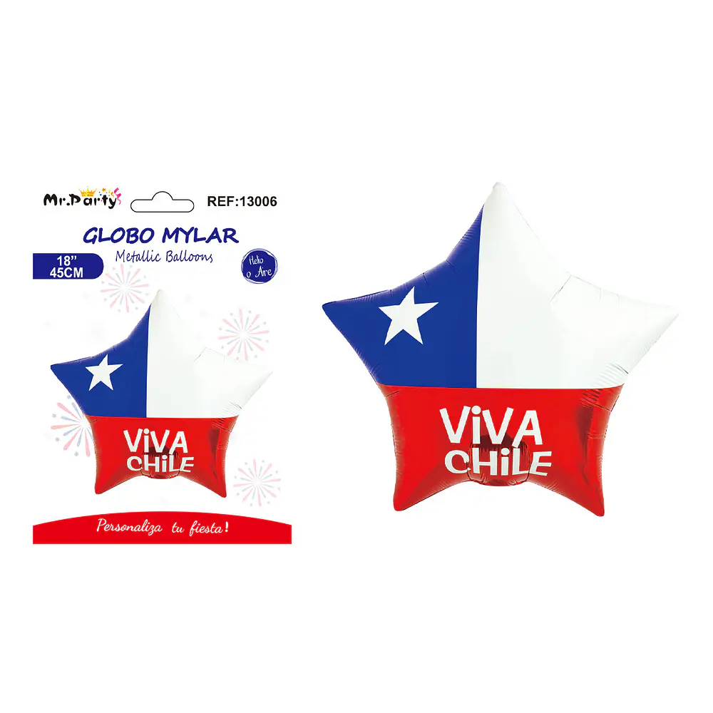 Globo metálico Fiestas Patrias 45cm