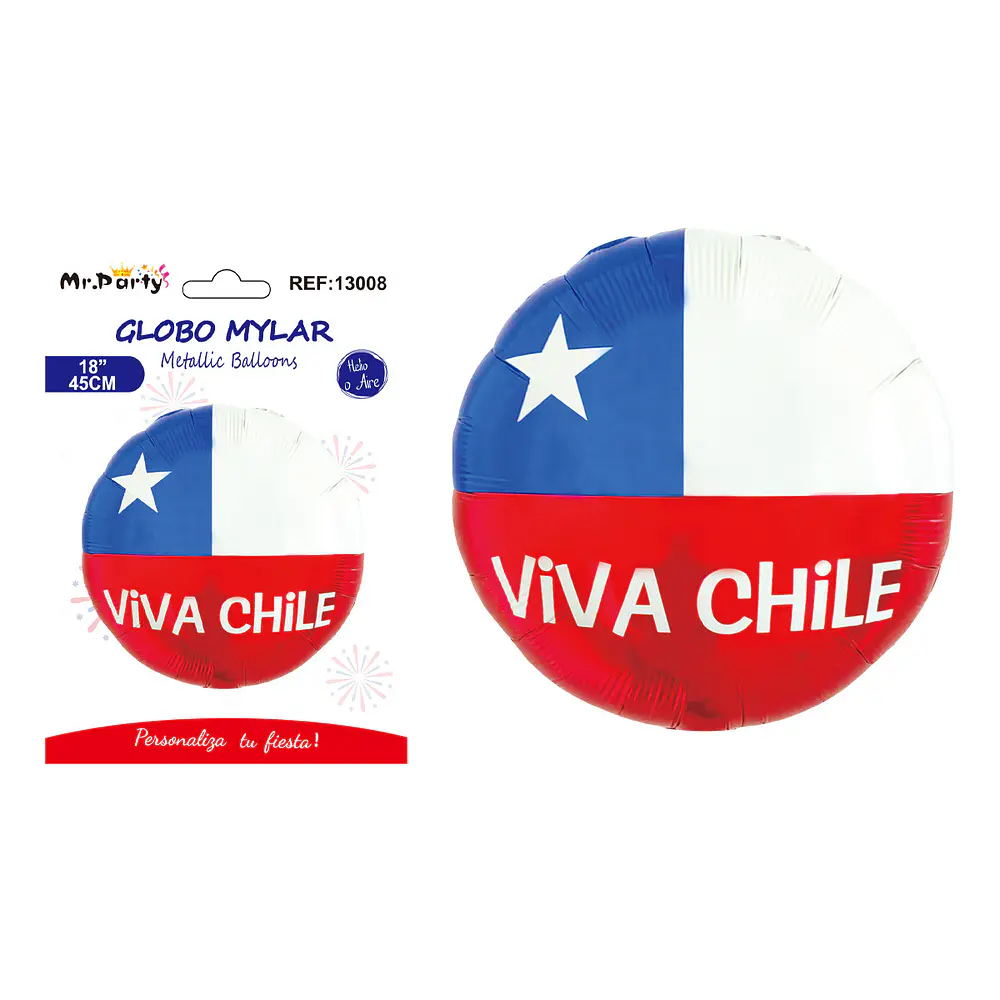 Globo metálico Fiestas Patrias 45cm