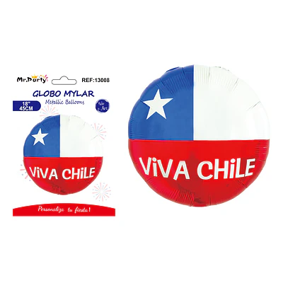 Globo metálico Fiestas Patrias 45cm