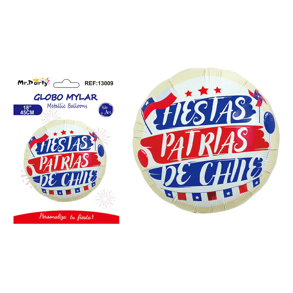 Globo metálico Fiestas Patrias 45cm