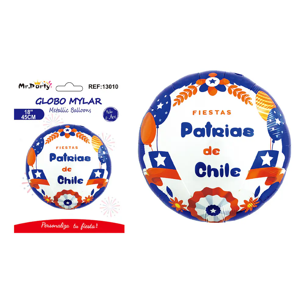 Globo metálico Fiestas Patrias 45cm