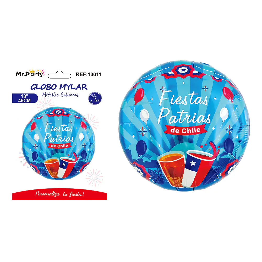 Globo metálico Fiestas Patrias 45cm