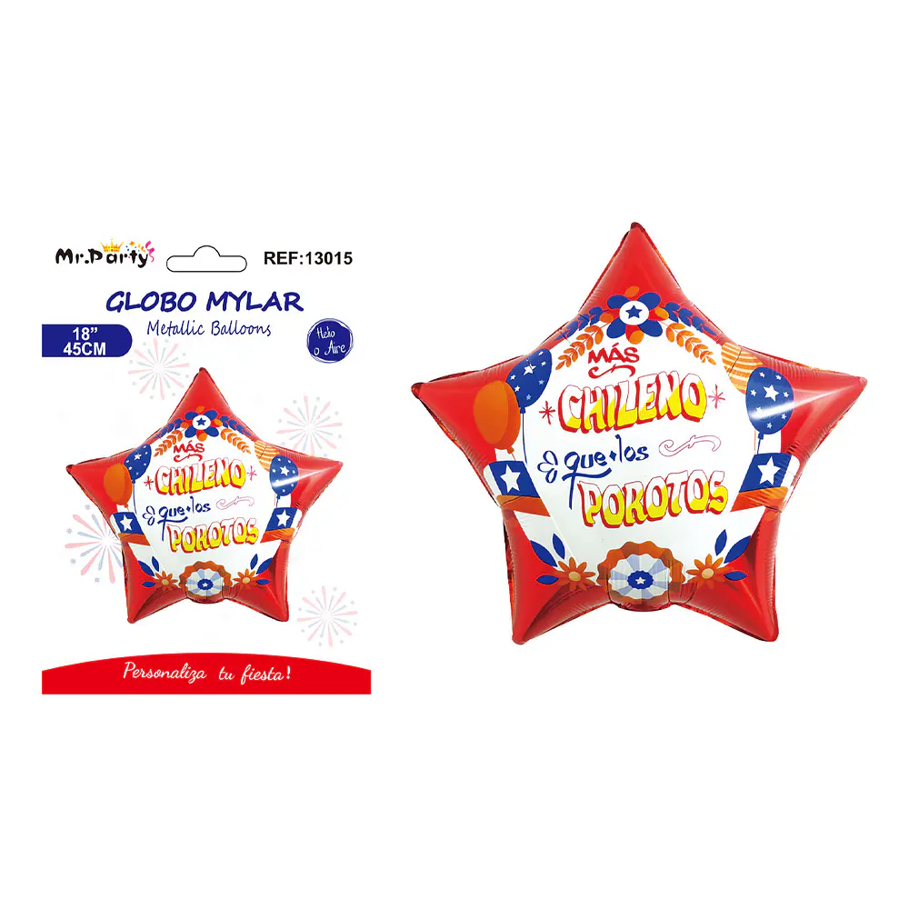 Globo metálico Fiestas Patrias 45cm