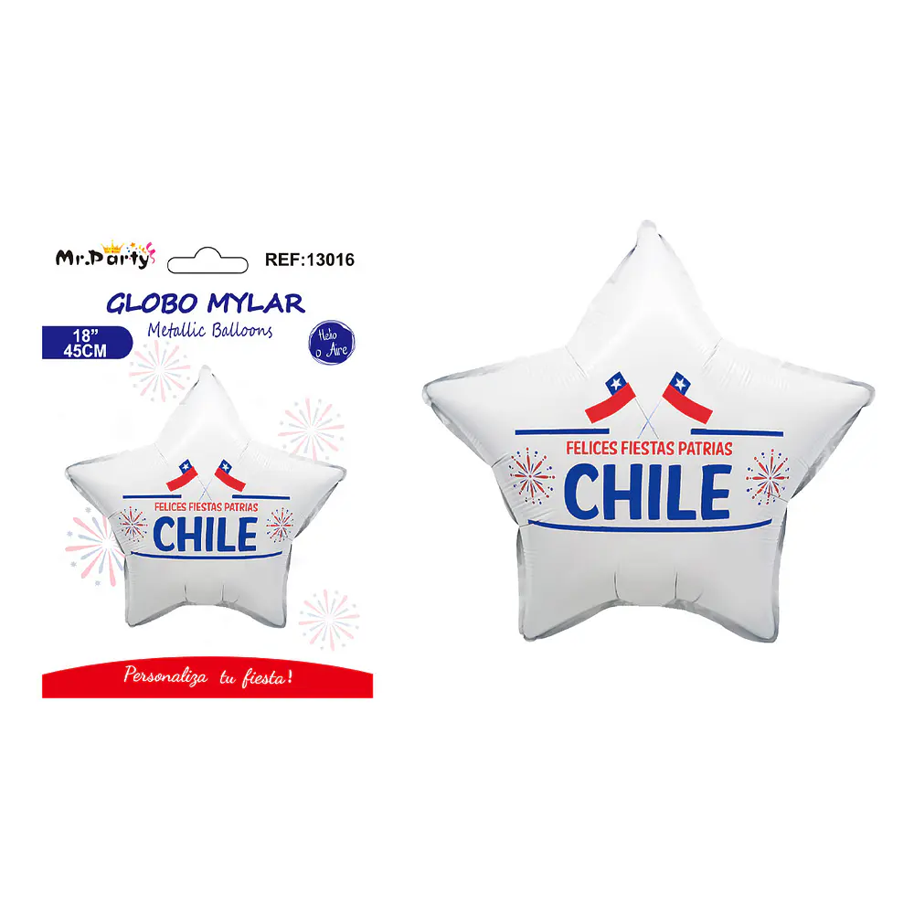 Globo metálico Fiestas Patrias 45cm